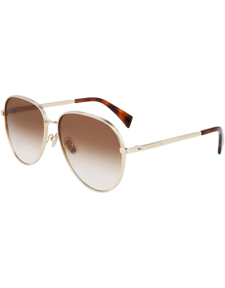 Gold Sunglasses Gradient Brown Lens