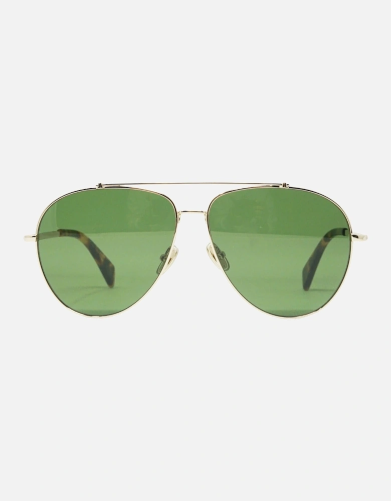 Green Lens Gold Sunglasses