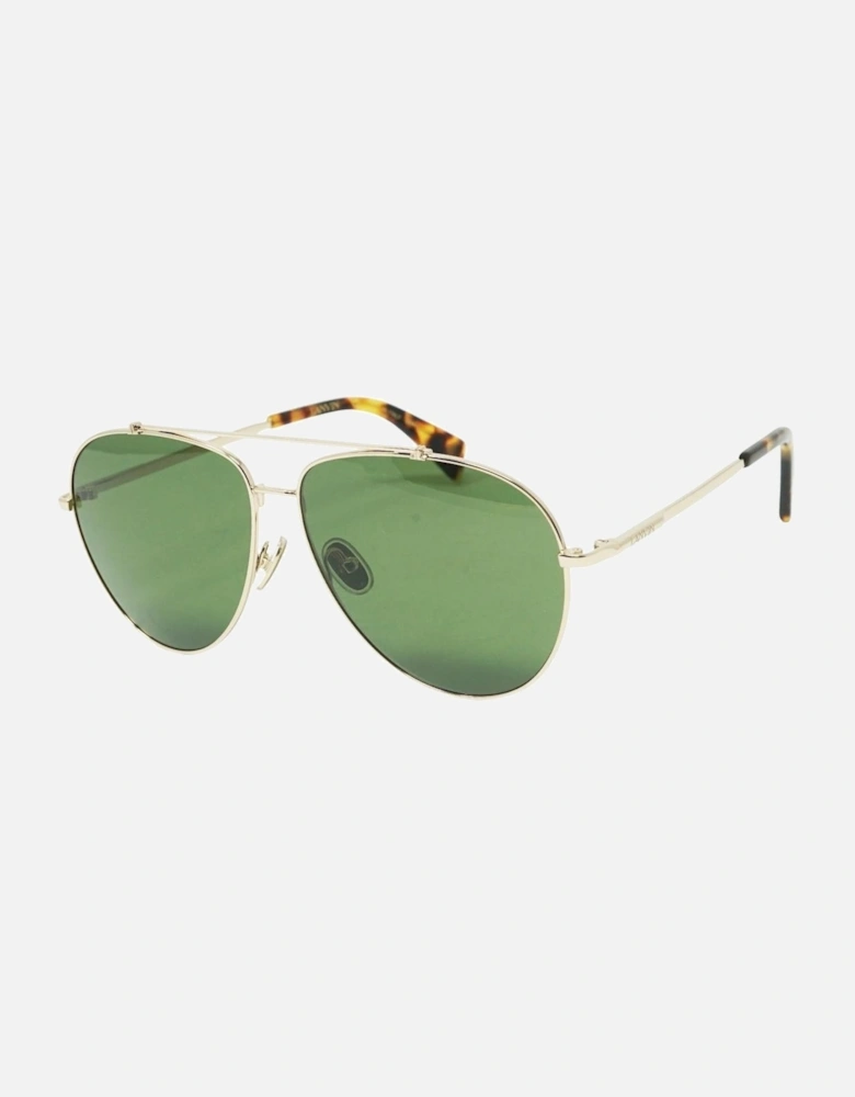 Green Lens Gold Sunglasses