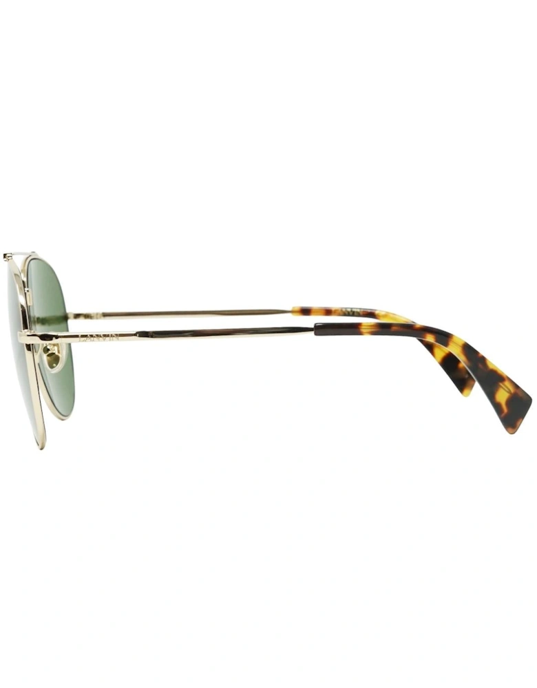 Green Lens Gold Sunglasses