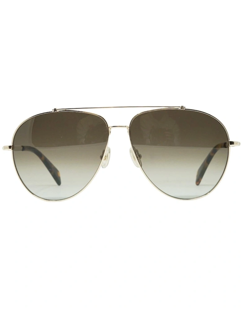 Grey Gradient Lensed Gold Sunglasses