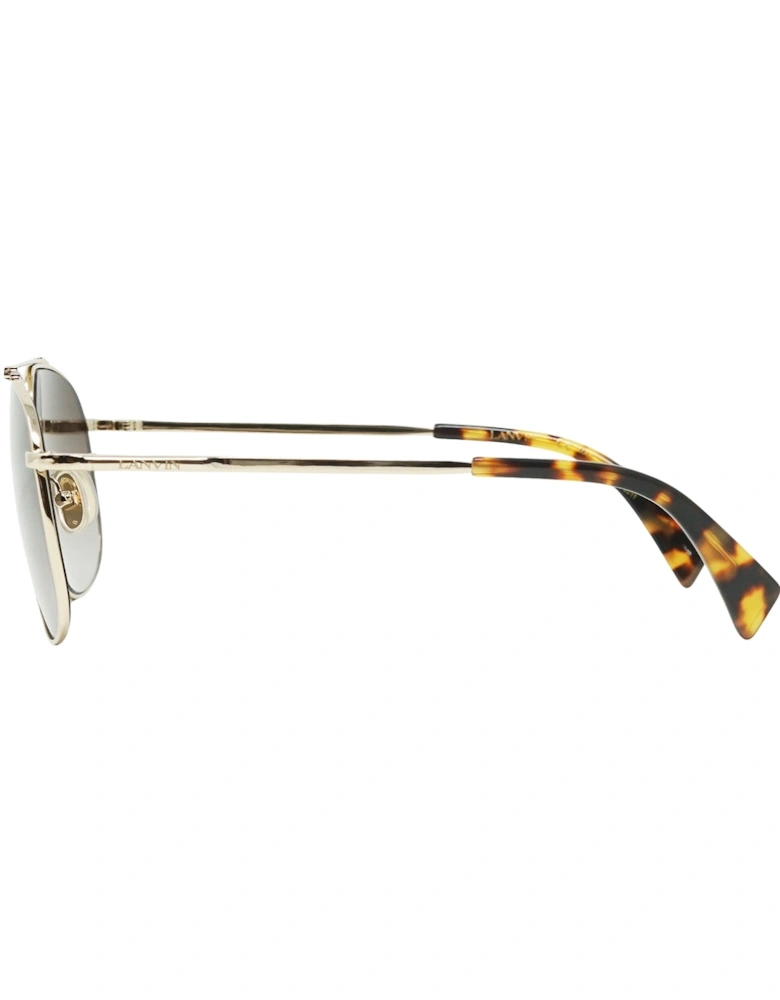 Grey Gradient Lens Gold Sunglasses