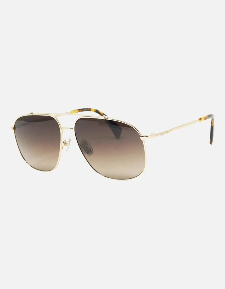 Brown Gradient Lens Gold Sunglasses