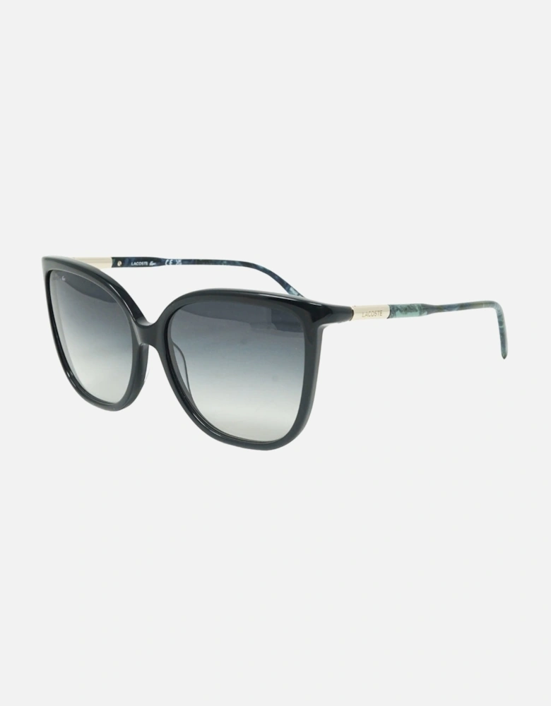 Blue Grey Polarized Lens Black Sunglasses