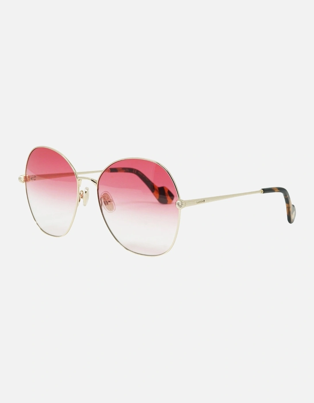 Gradient Coral Lens Gold Sunglasses