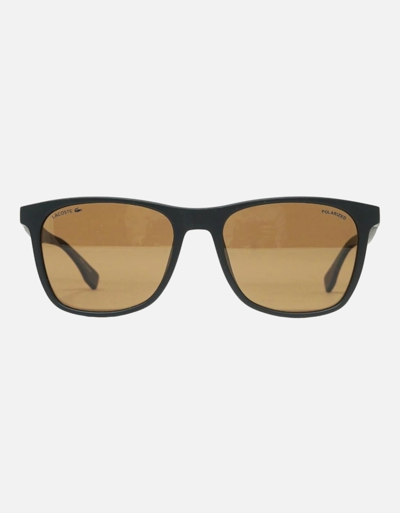 Brown Lens Matte Black Sunglasses