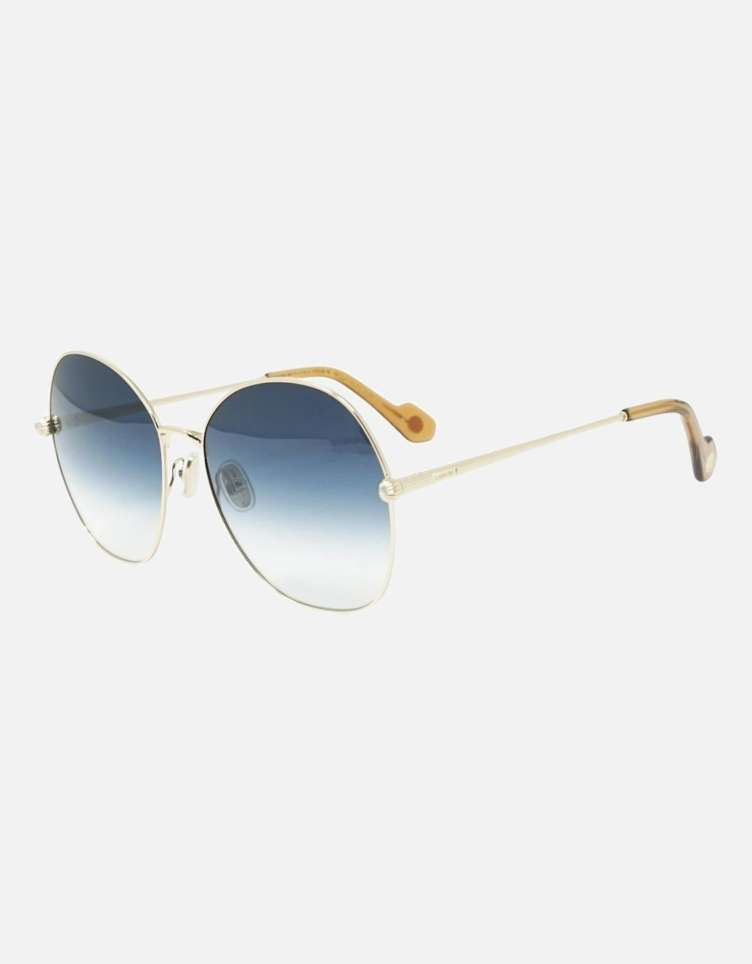 Gradient Blue Lens Gold Sunglasses