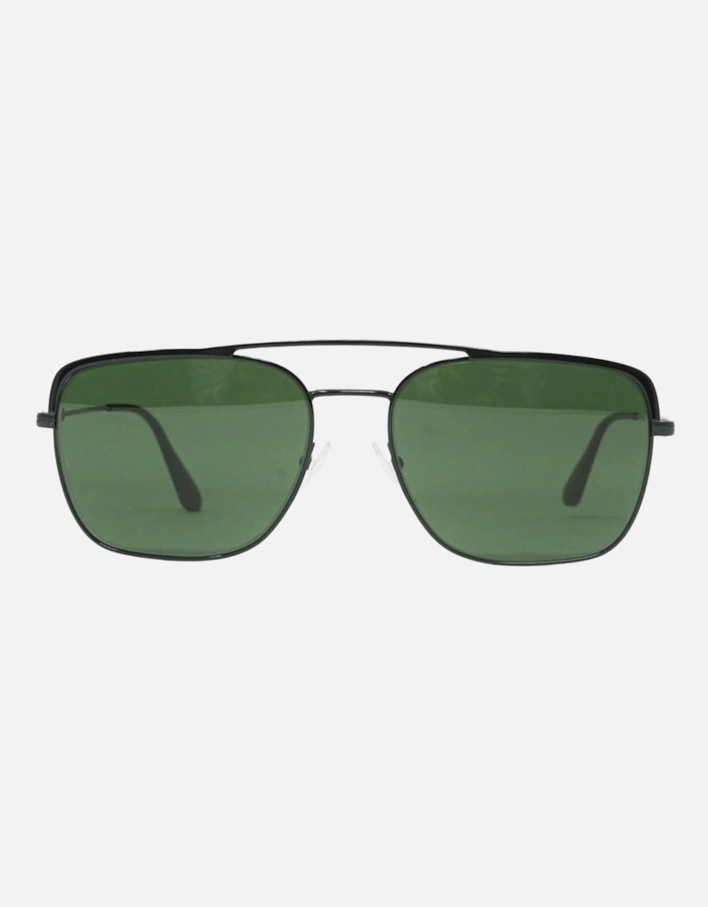 Green Lens Black Sunglasses