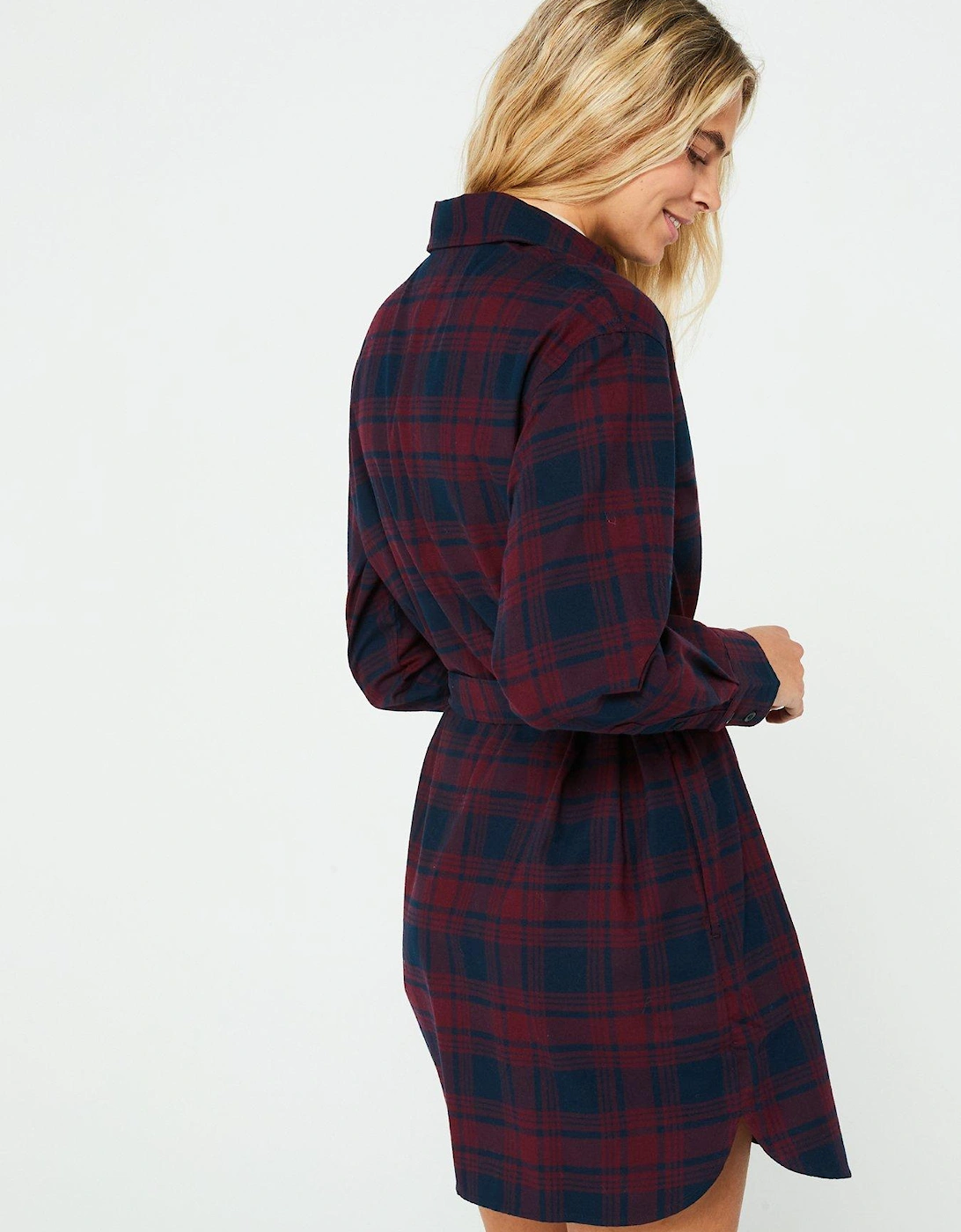 Check Shirt Dress - Multi