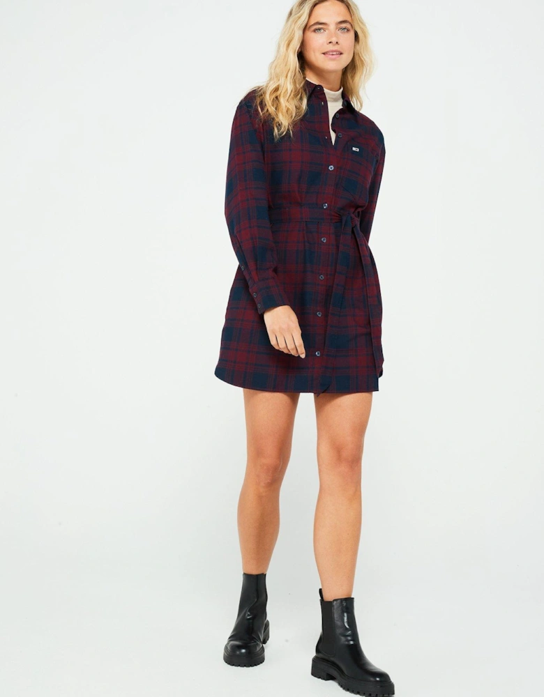 Check Shirt Dress - Multi