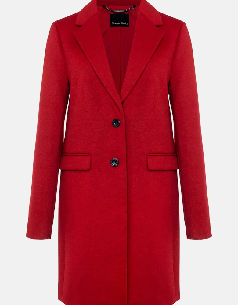 Lydia Red Wool Smart Coat