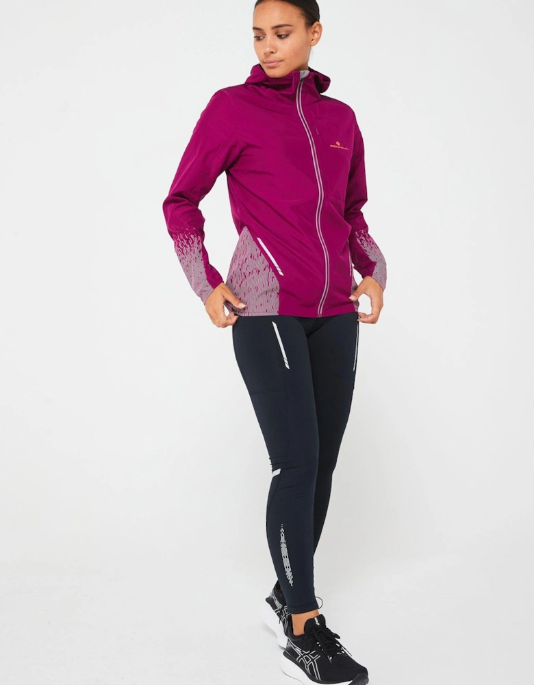 Womens Tech Reflect Running Jacket-purple