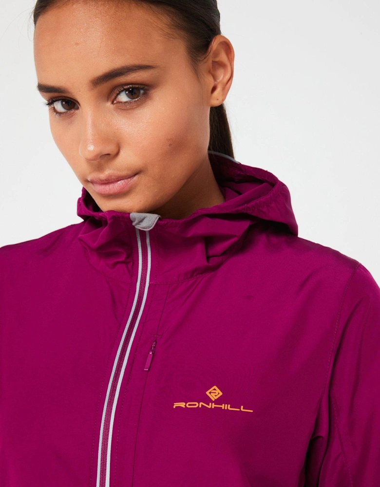 Womens Tech Reflect Running Jacket-purple