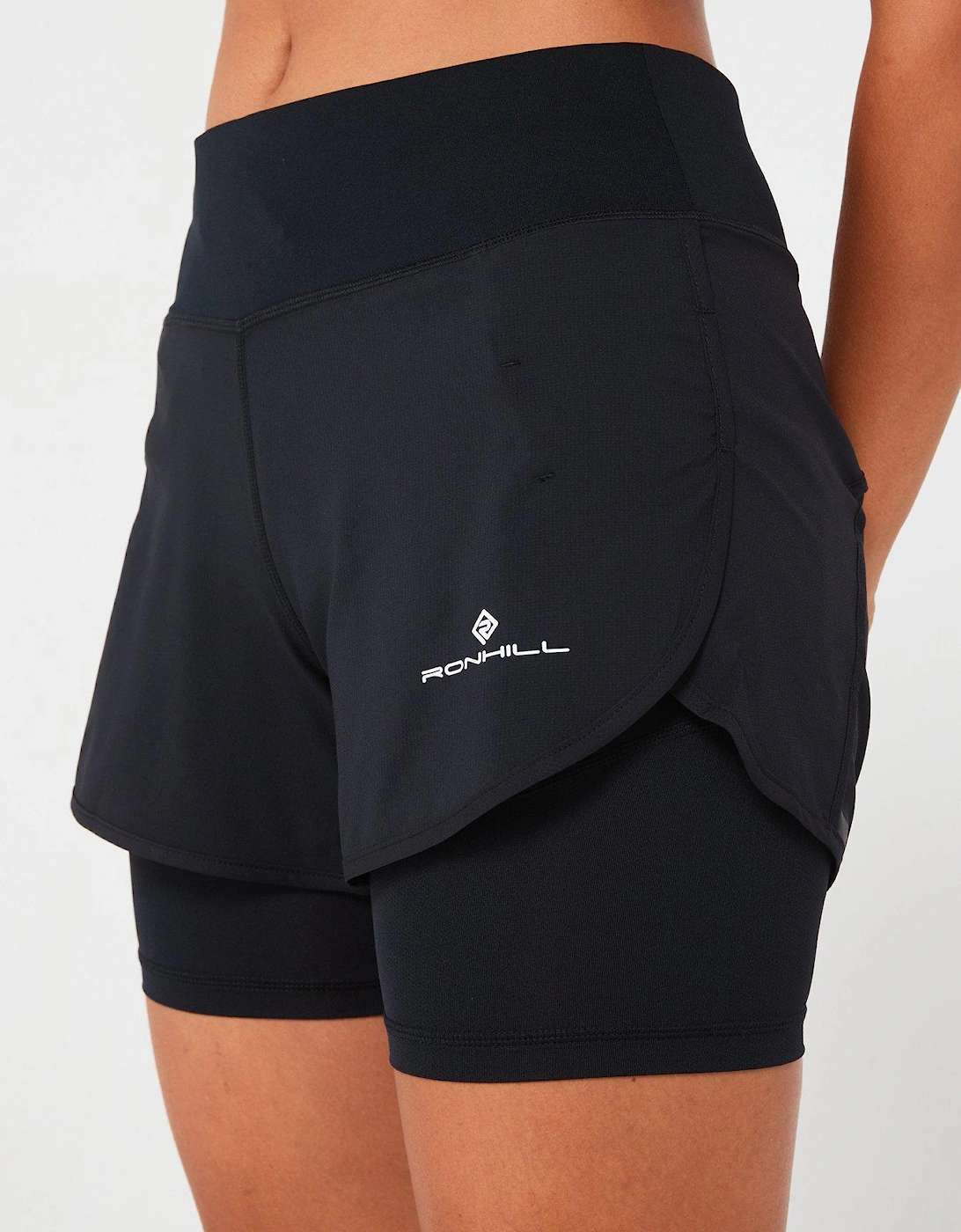 Womens Tech Running 4.5inch Short-back - Black