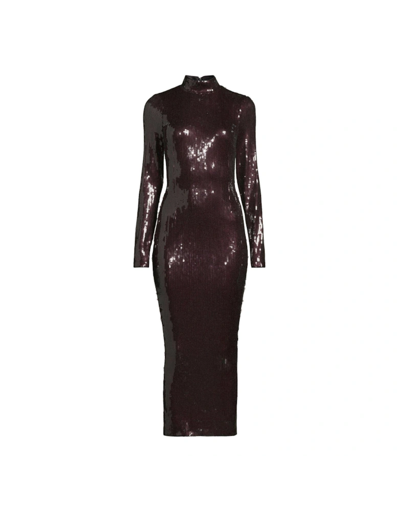 Sequin Midaxi Dress - Blackberry