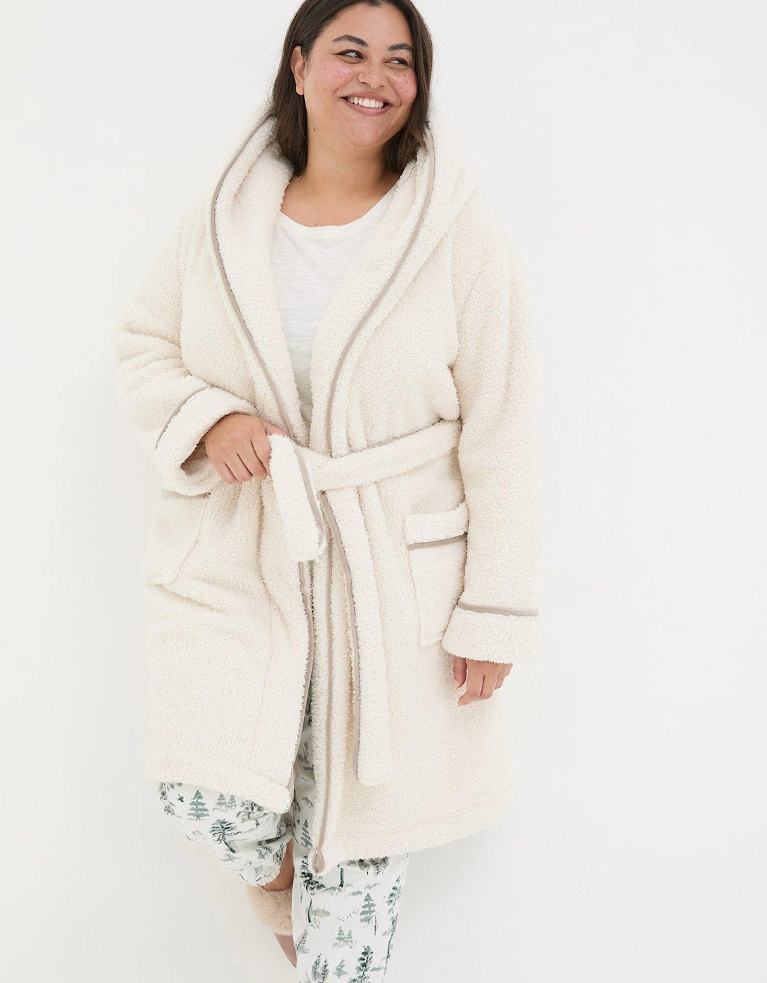 Snuggle Dressing Gown - Cream