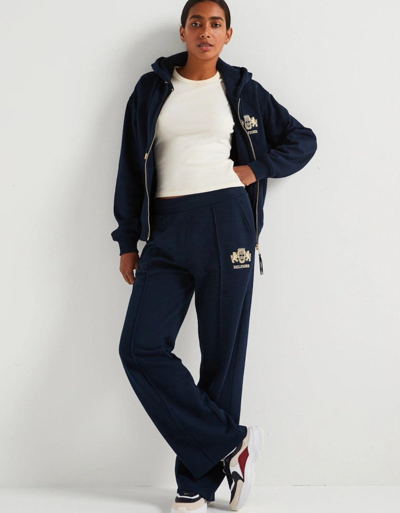 Varsity Crest Sweatpants - Navy