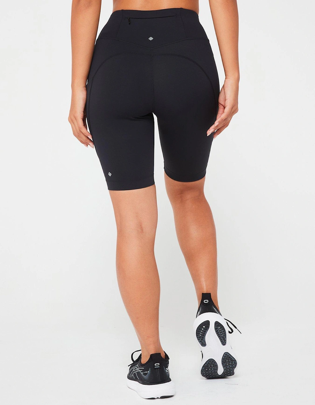 Womens Tech Running Stretch Short-black