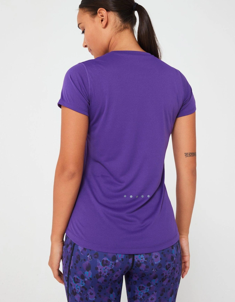 Womens Core Running Short Sleeved Tee-purple