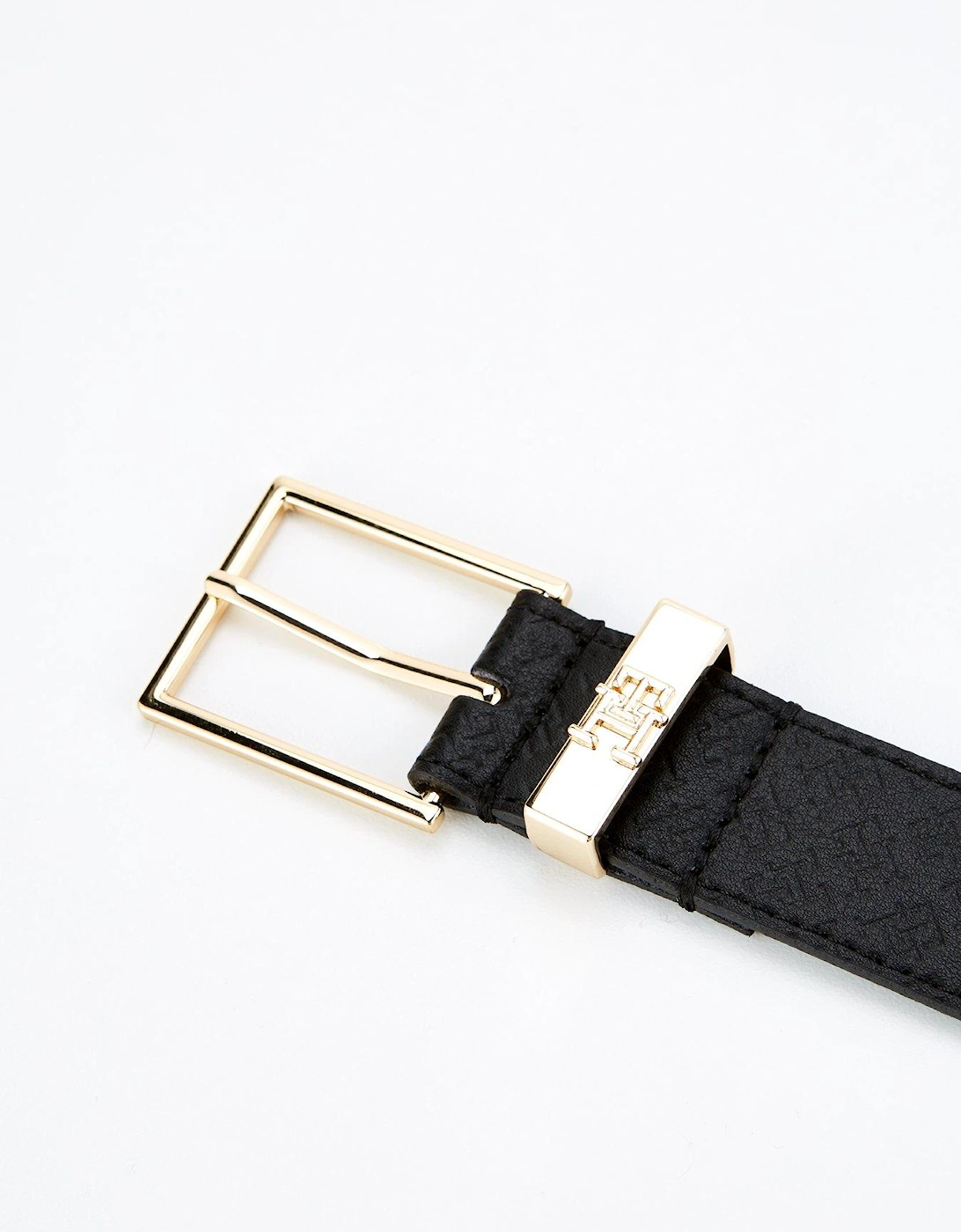 Monogram Square Buckle Belt - Black