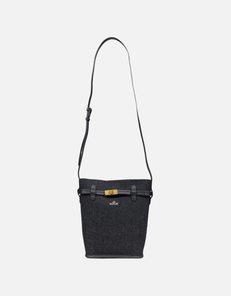 Luxury Cotton-Polyester Blend Designer Handbag Women - Black