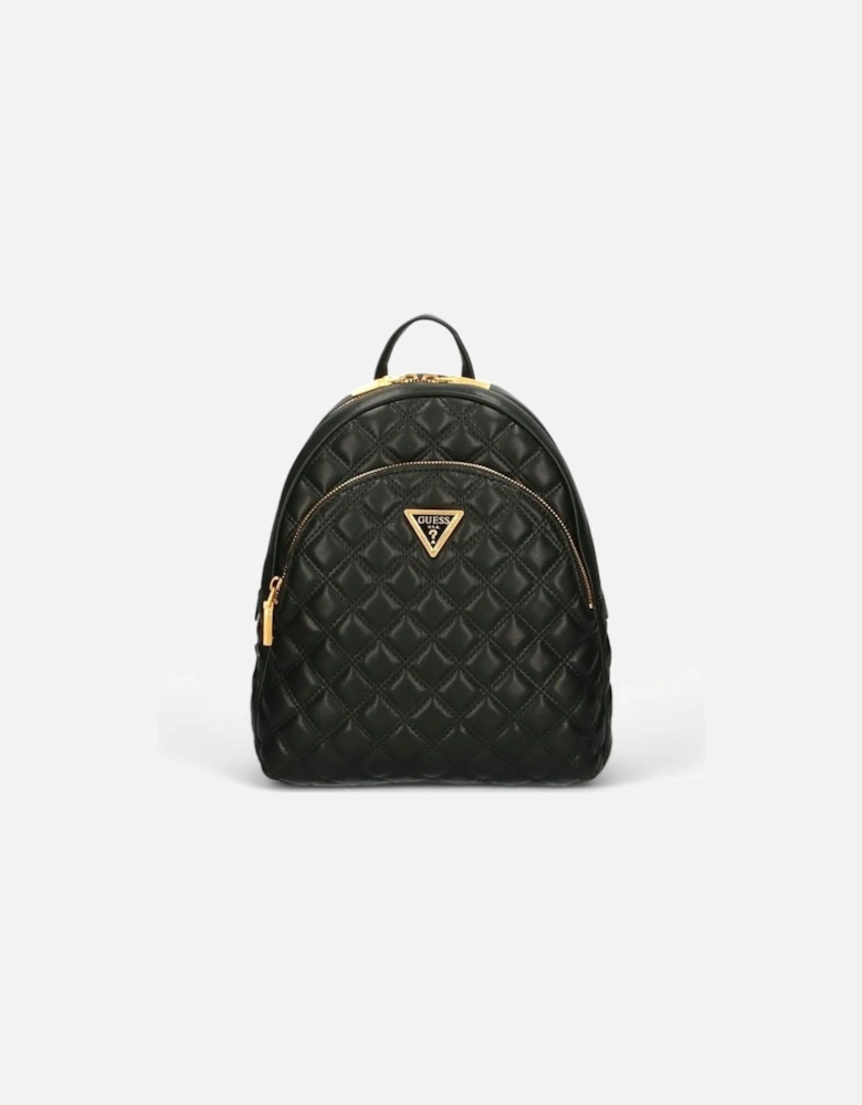 Polyurethane Quilted Shoulder Bag Women - Black Backpacks