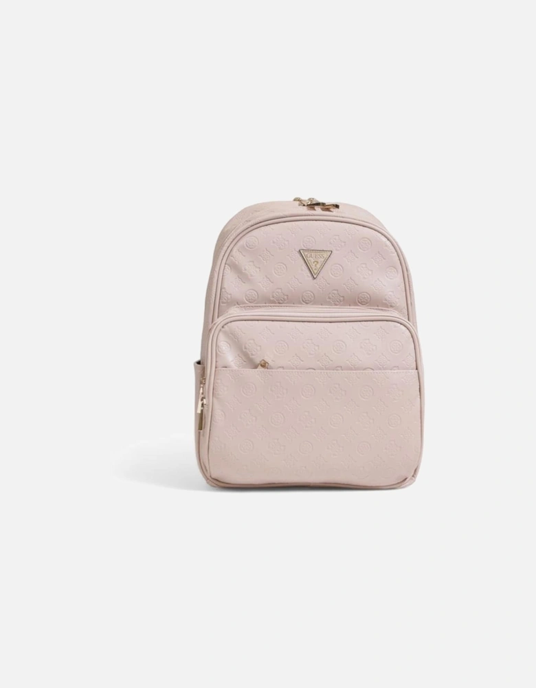 Polyurethane Backpack with Structured Design Women - Pink