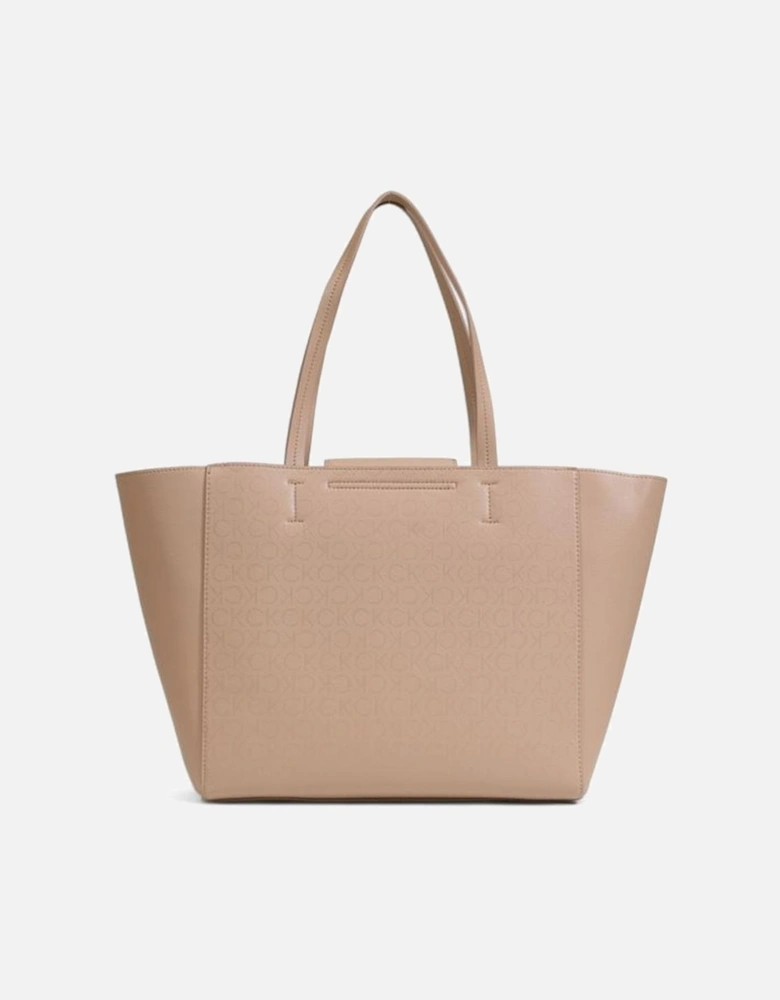 Recycled Polyester Quilted Shoulder Bag Women - Beige Handbags