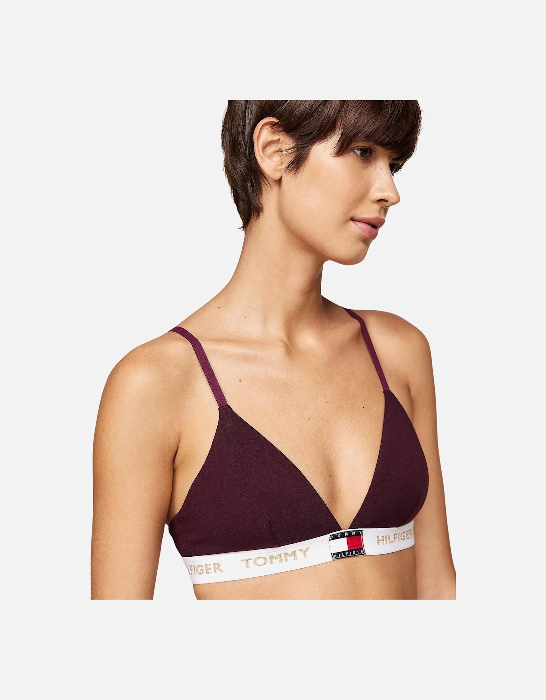 Golden Heritage Padded Triangle Bra, Burgundy