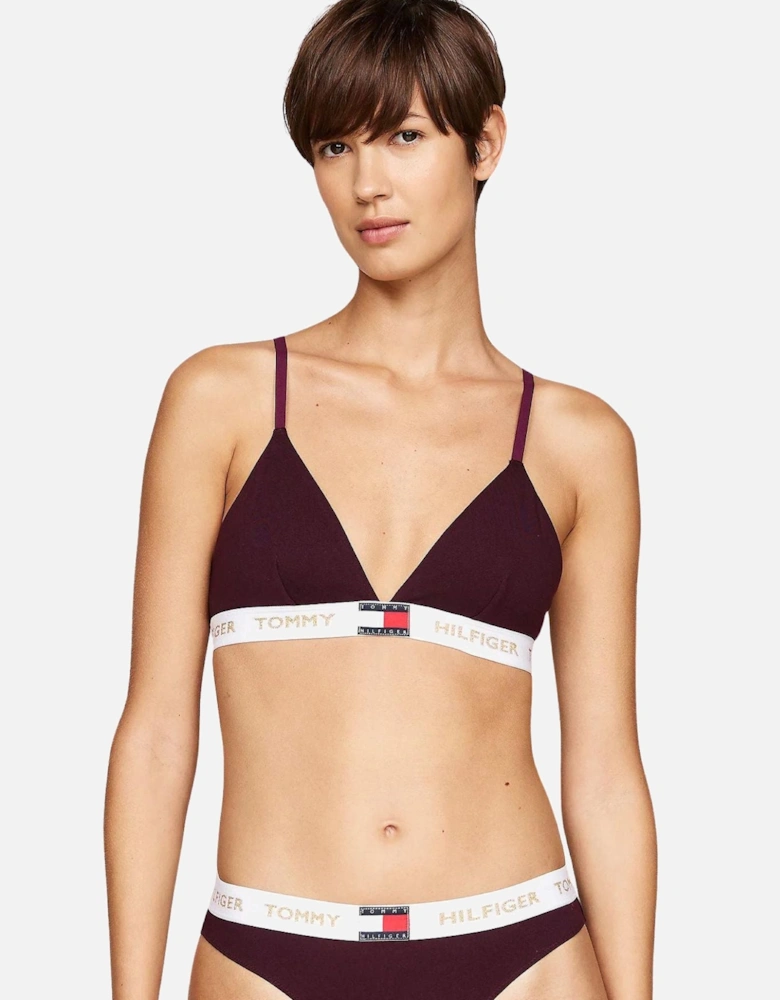 Golden Heritage Padded Triangle Bra, Burgundy