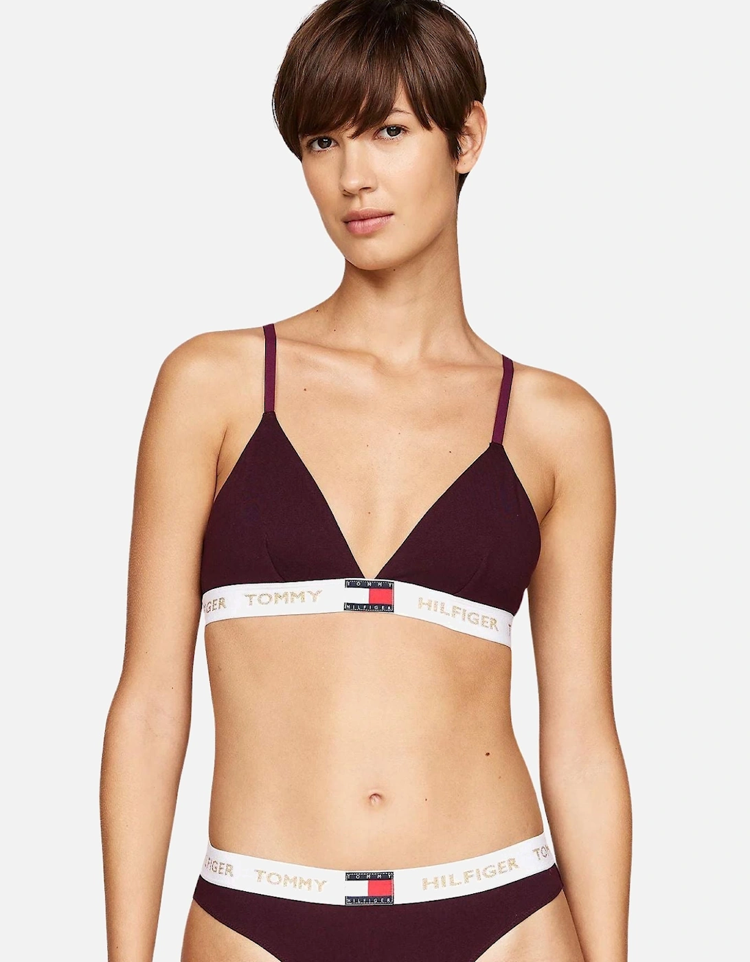 Golden Heritage Padded Triangle Bra, Burgundy