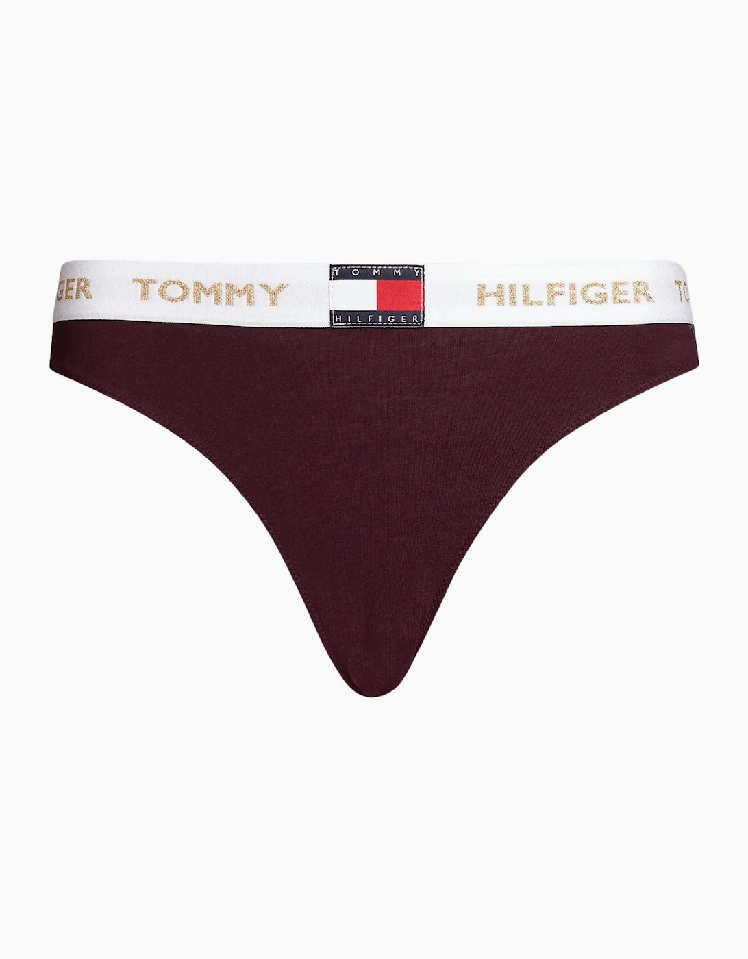 Tommy Hilfiger Tommy Hilfiger Women's Golden Heritage Bikini Brief, Burgundy - Red