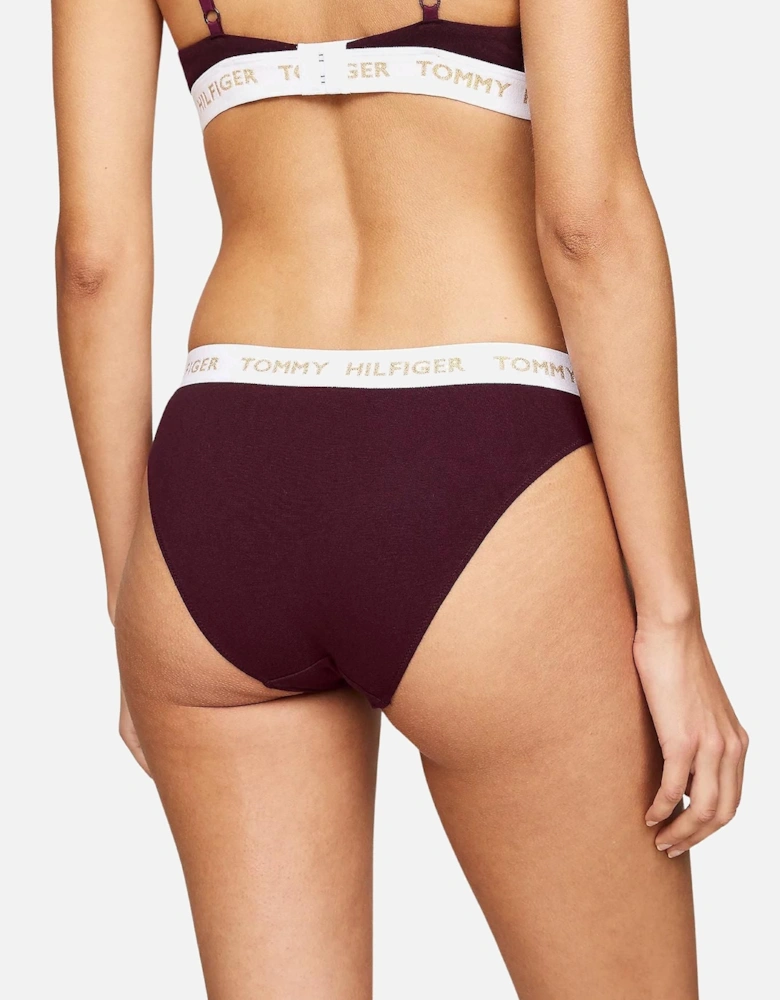 Golden Heritage Bikini Brief, Burgundy