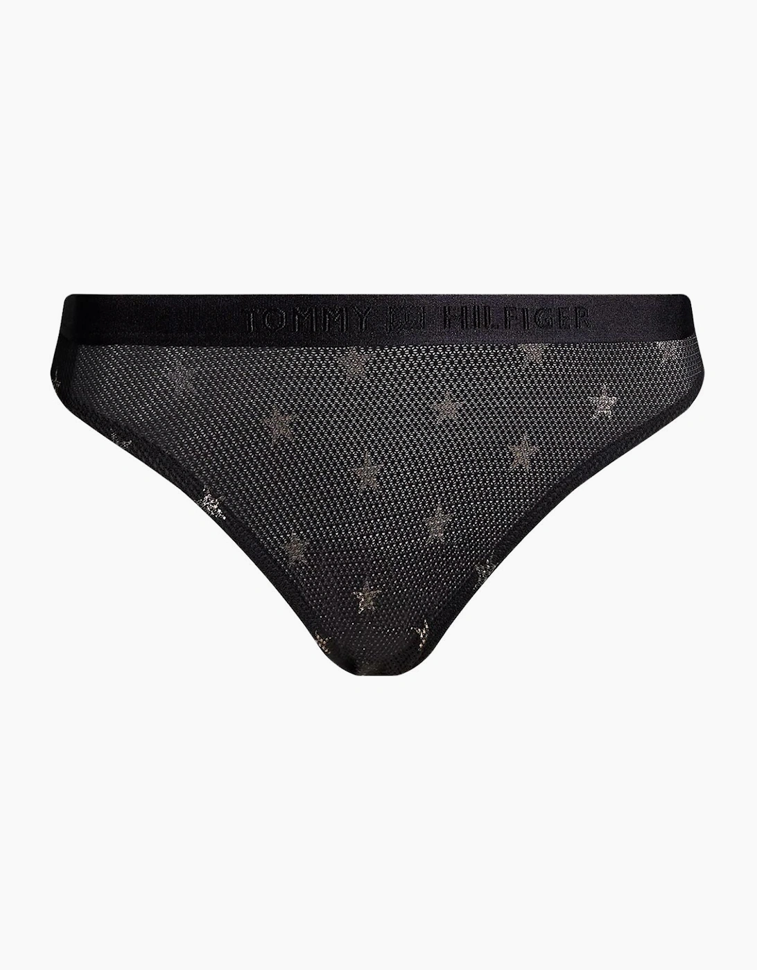 Tommy Hilfiger Tommy Hilfiger Women's Silver Stars Lace Bikini Brief, Black