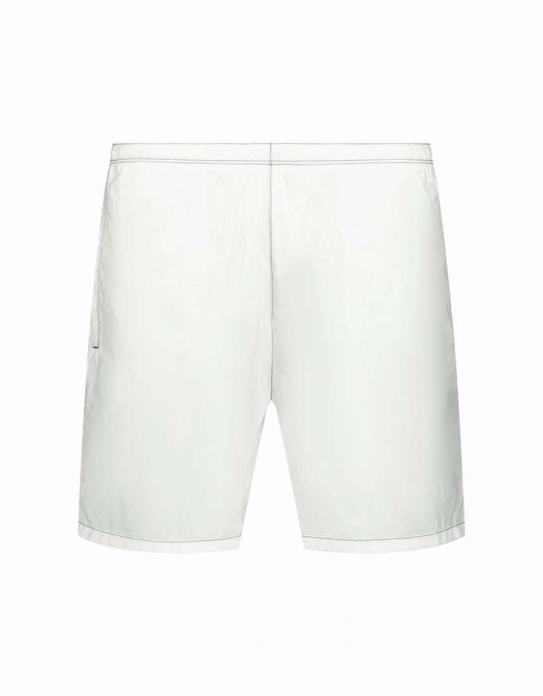 Metal Logo Swim Shorts White