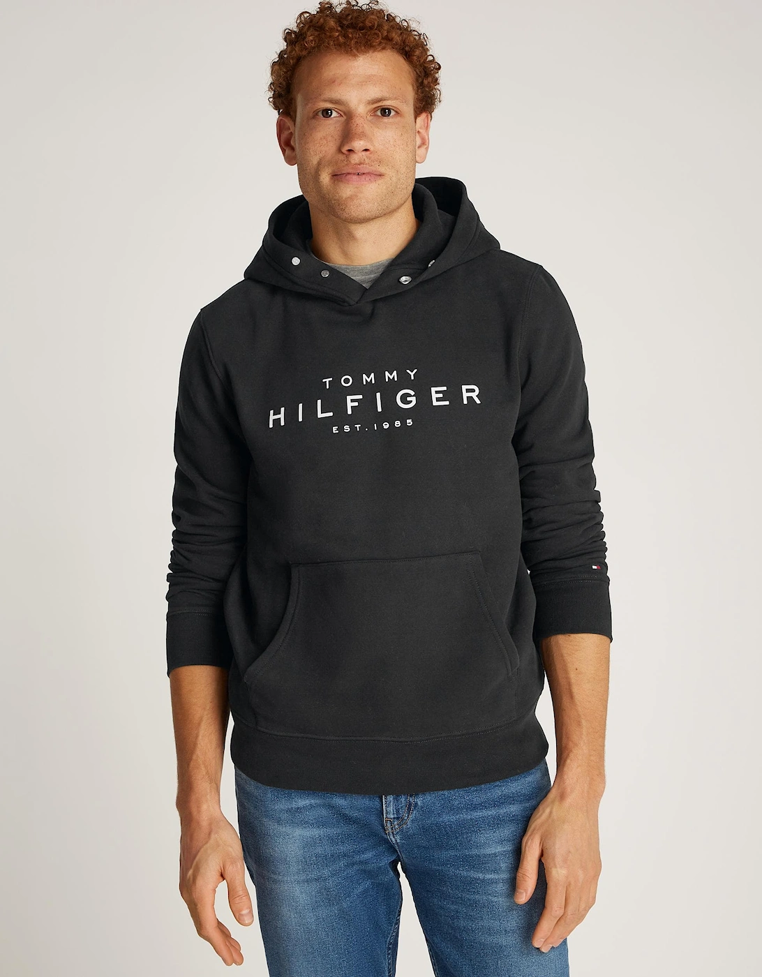 Tommy Hilfiger Mens TH Hoodie - Black - Size: 38/Regular - Love the Sales