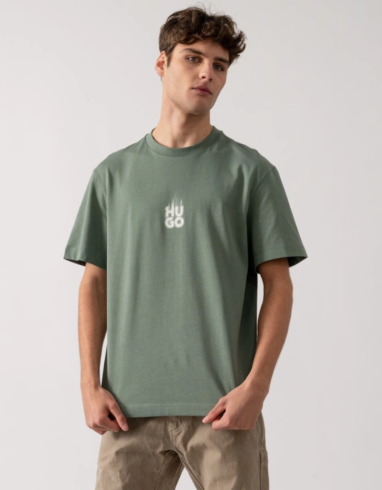 HUGO Dalsar Mens Logo Print T-shirt