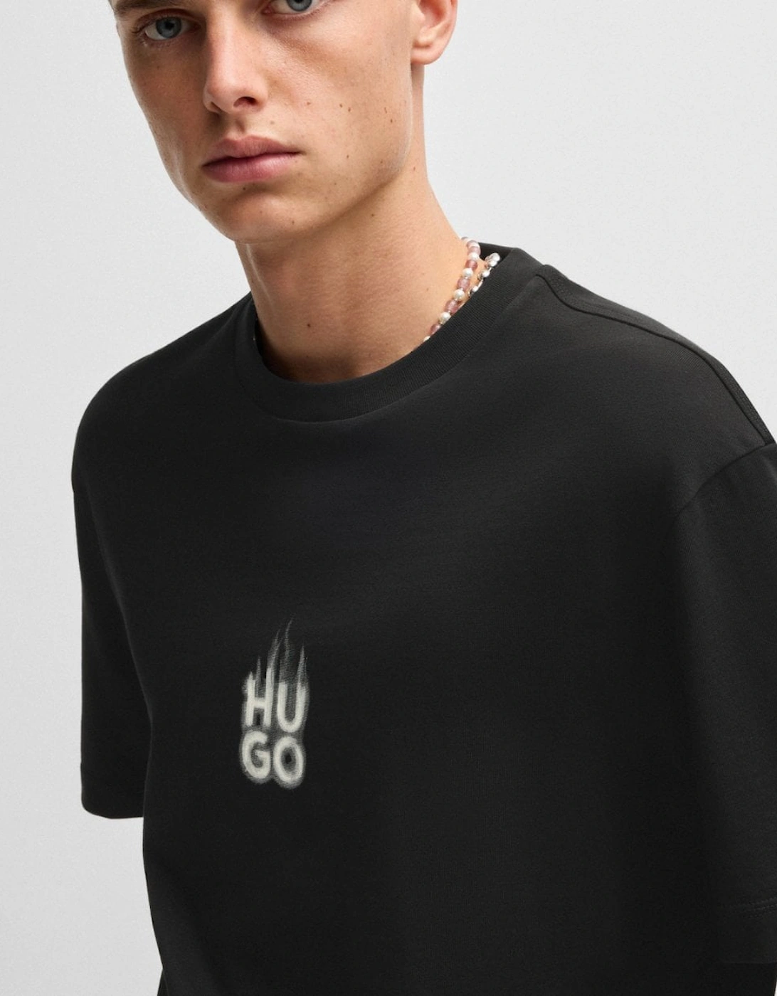 HUGO Dalsar Mens Logo Print T-shirt