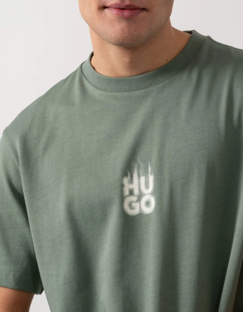 HUGO Dalsar Mens Logo Print T-shirt