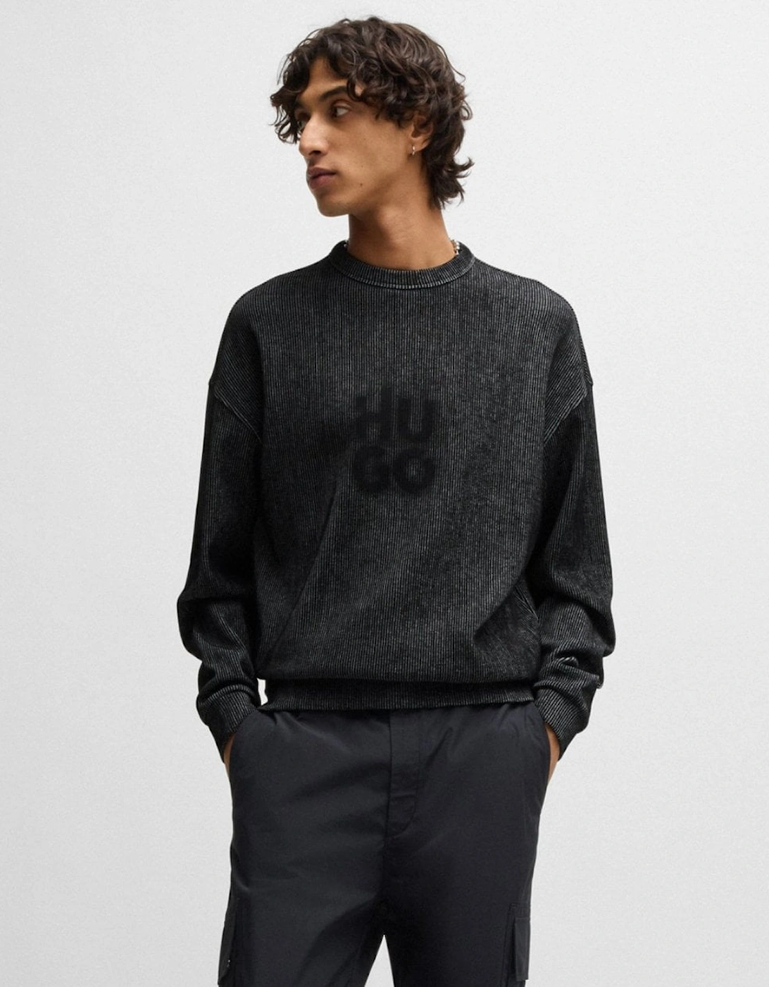 HUGO Dinkam Mens Crew Neck Sweatshirt