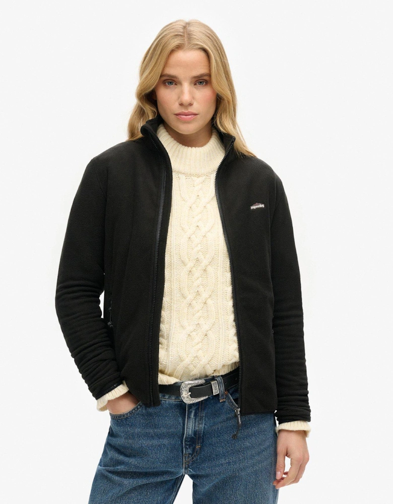 Polar Fleece Full Zip Jumper - Black