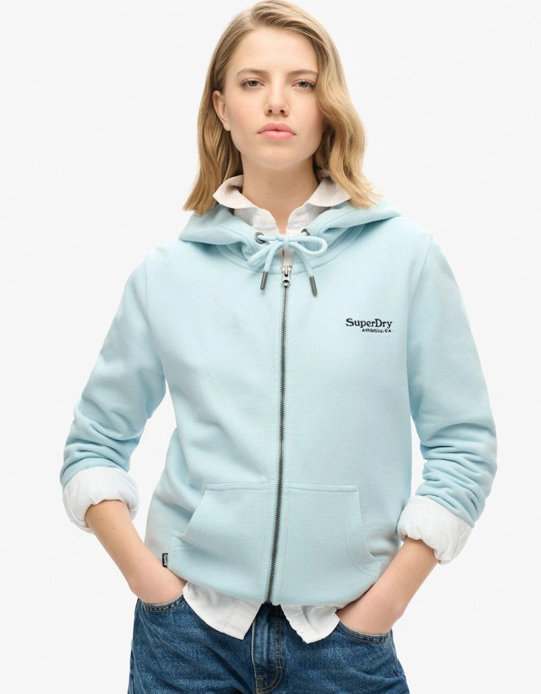 Essential Logo Zip Hoodie - Blue