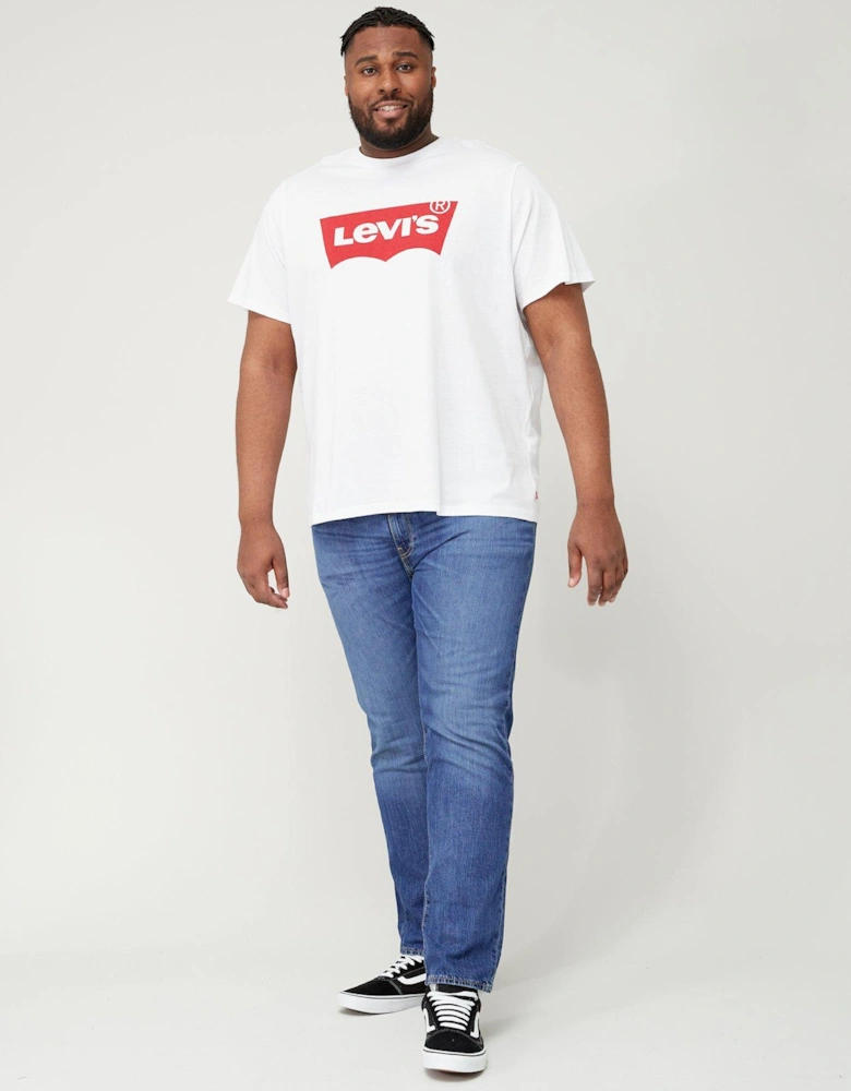 Big & Tall Batwing Logo T-shirt - White