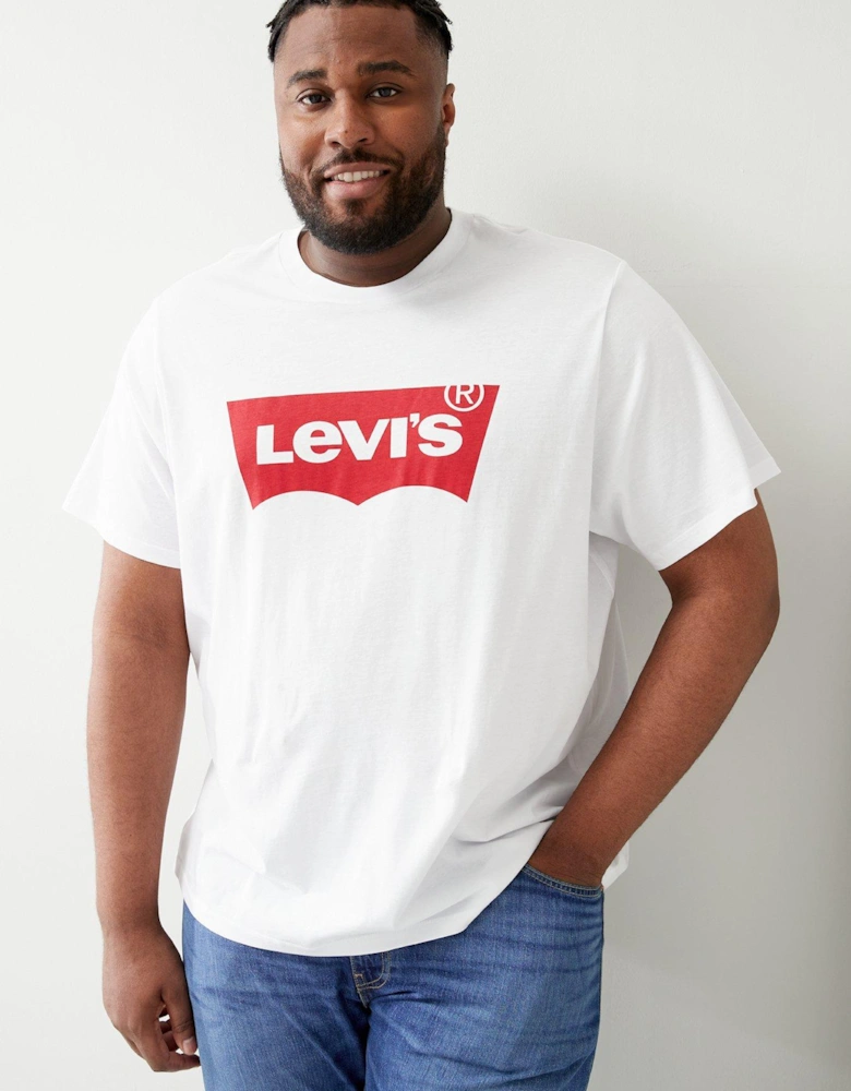 Big & Tall Batwing Logo T-shirt - White