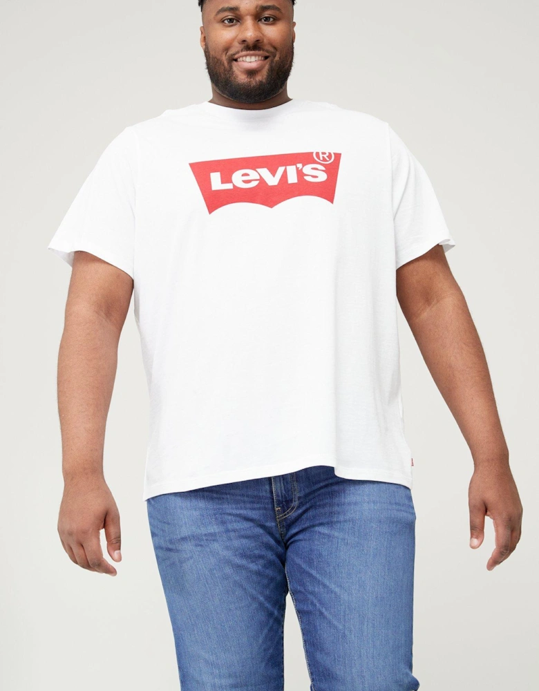 Big & Tall Batwing Logo T-shirt - White