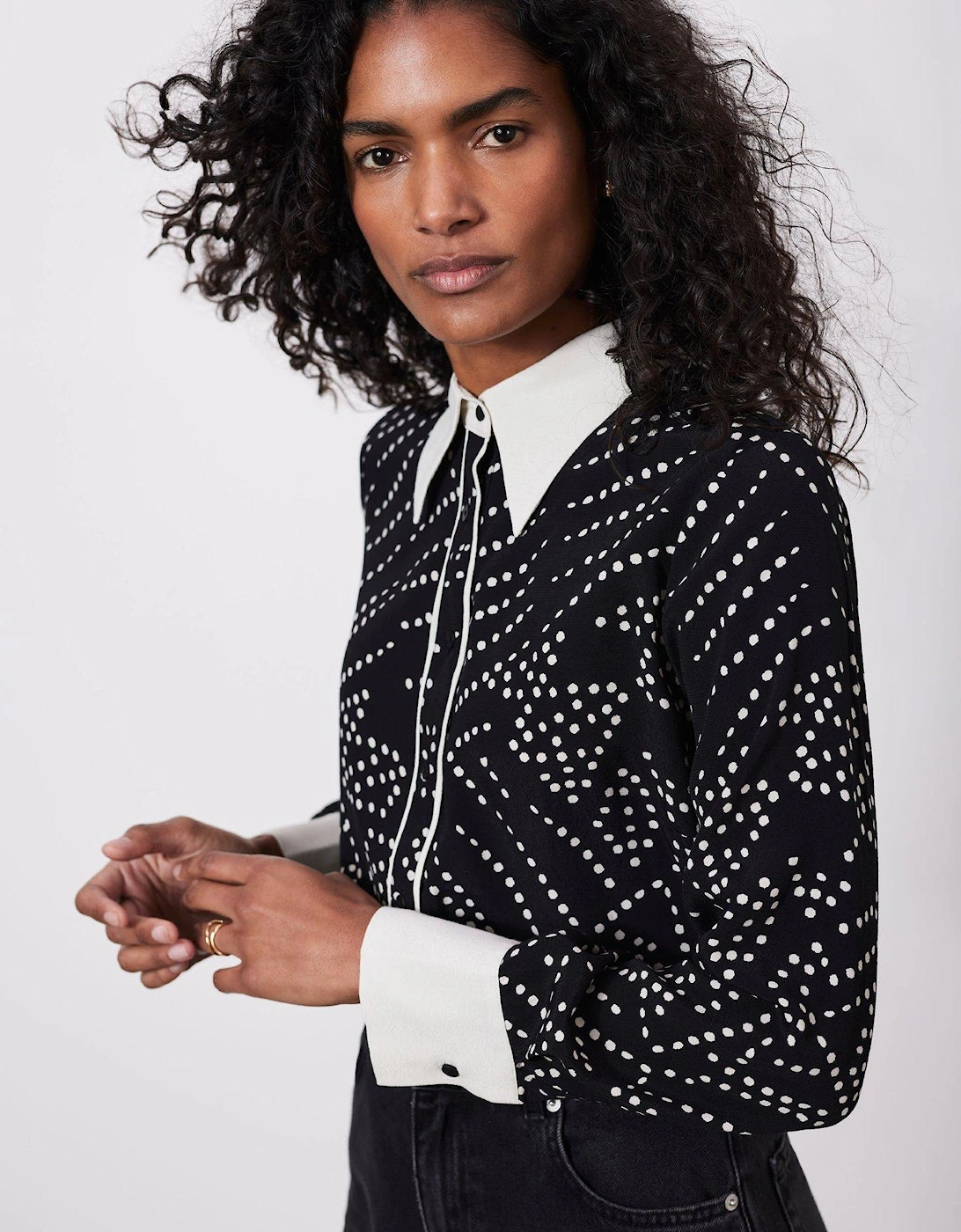 Spot Print Shirt - Black, 2 of 1