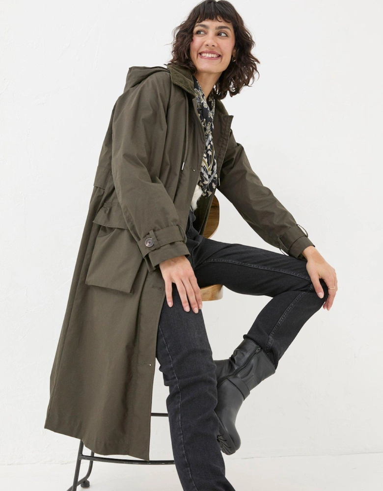 Audrey Trench Coat - Dark Green