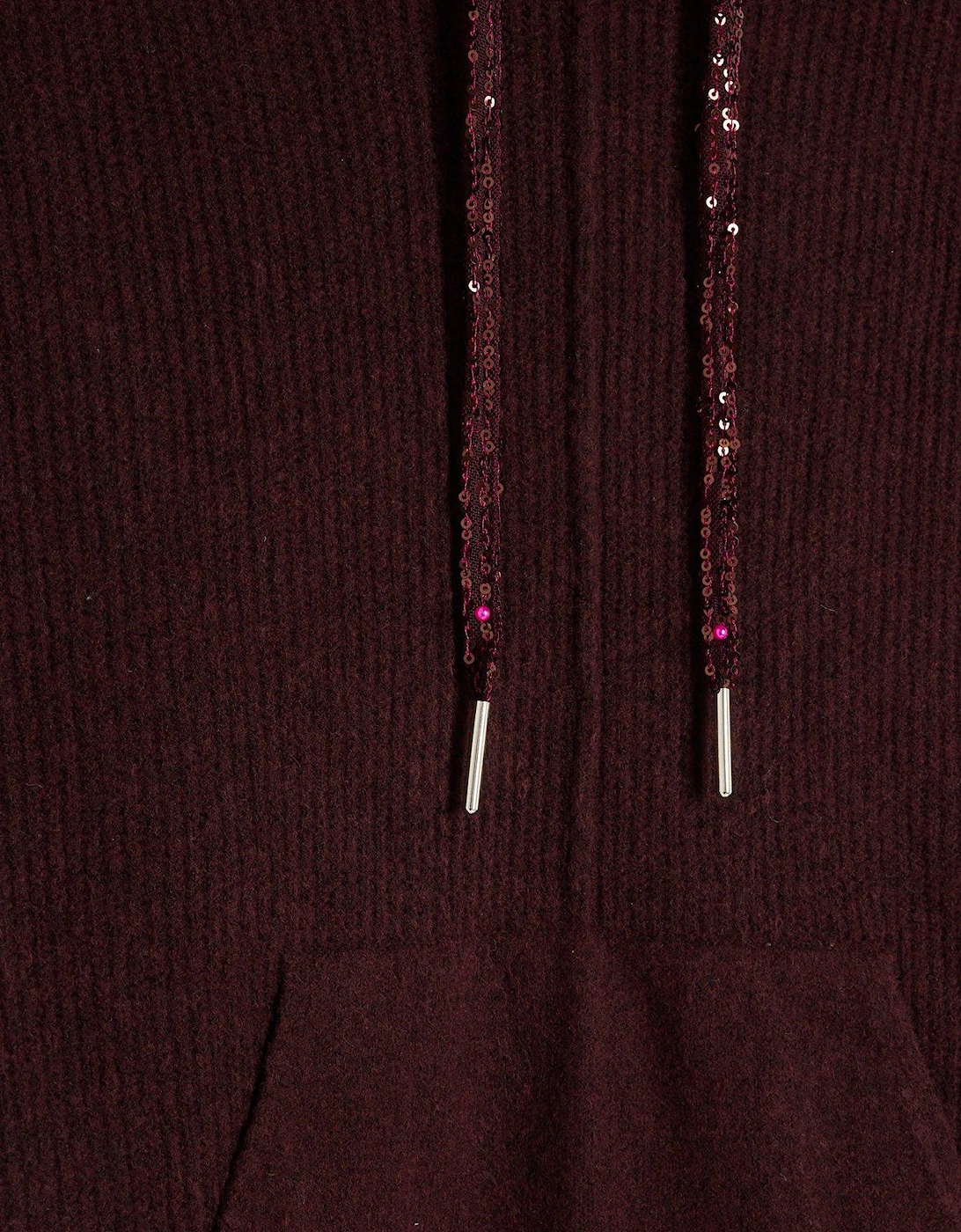 Sequin Hoodie - Red