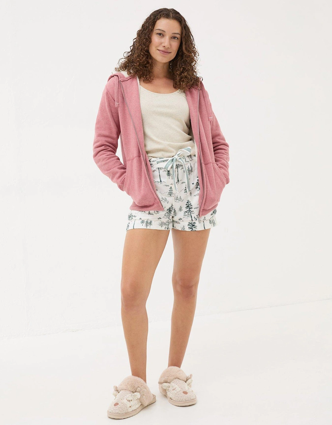 Nept Jersey Borg Hoodie - Pink