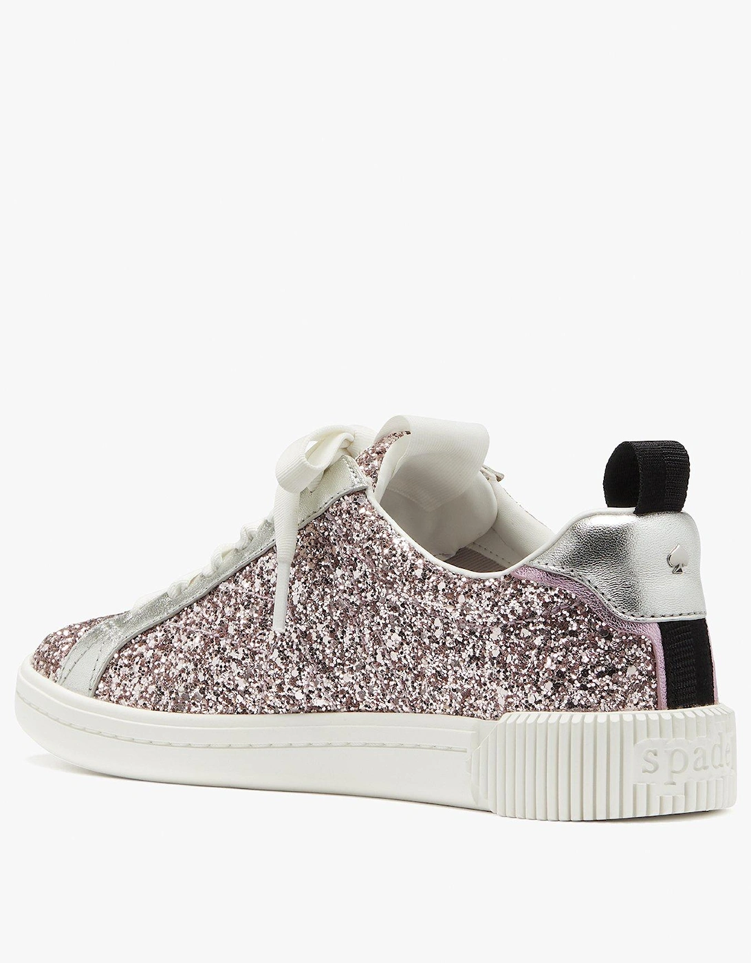 Signature Lace Up Glitter Sneaker - Violet